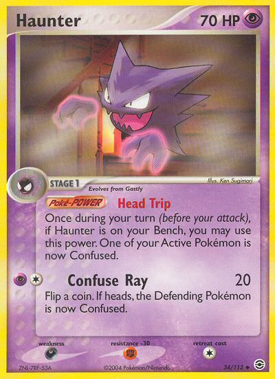 Haunter (34/112) [EX: FireRed & LeafGreen] | Exor Games Truro