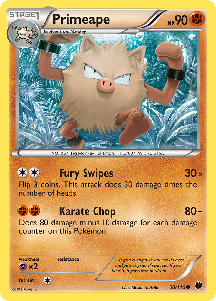 Primeape (60/116) [Black & White: Plasma Freeze] | Exor Games Truro