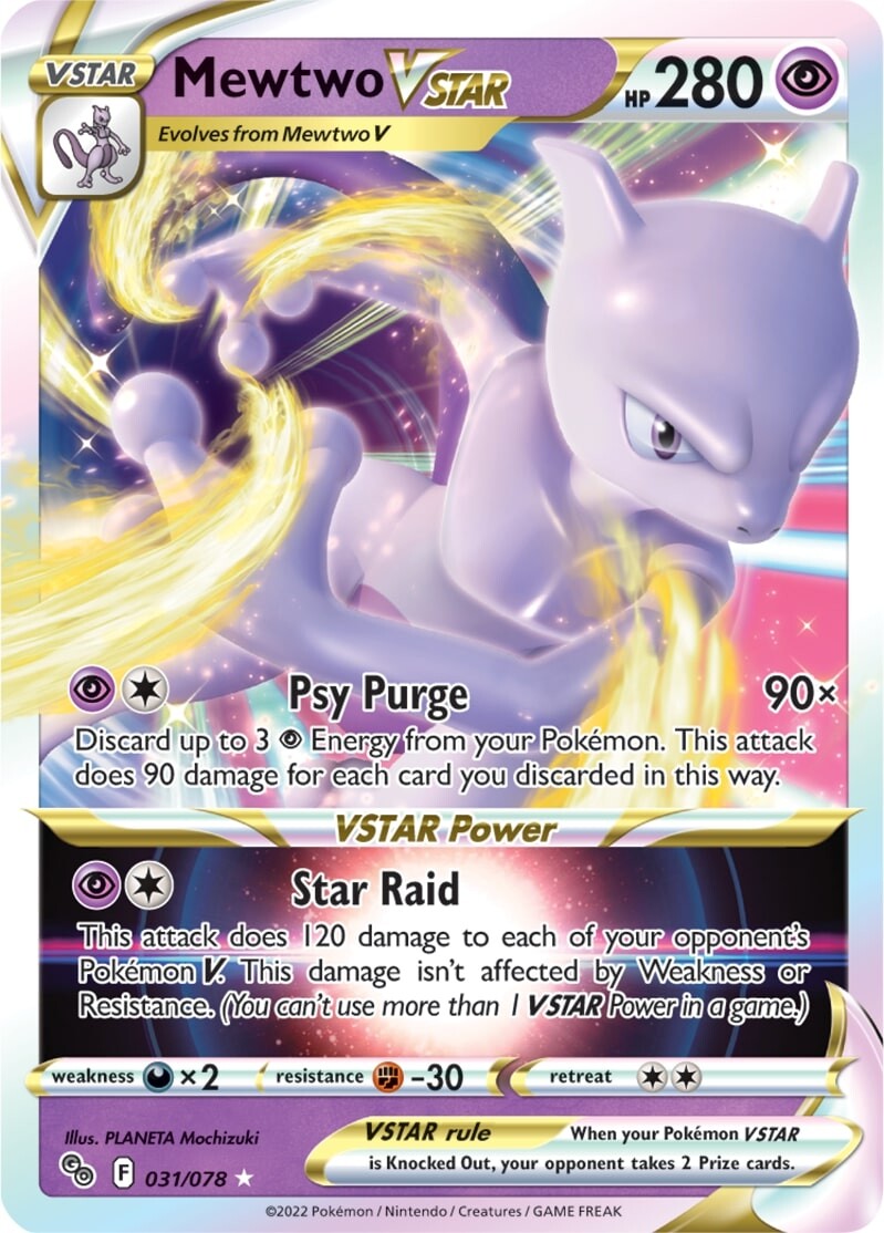 Mewtwo VSTAR (031/078) [Pokémon GO] | Exor Games Truro