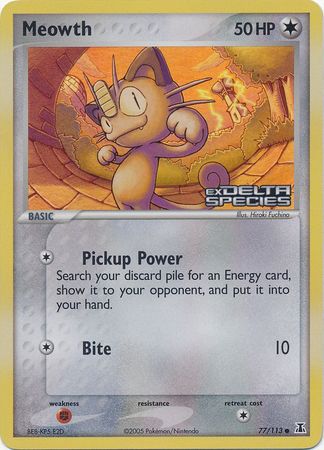 Meowth (77/113) (Stamped) [EX: Delta Species] | Exor Games Truro