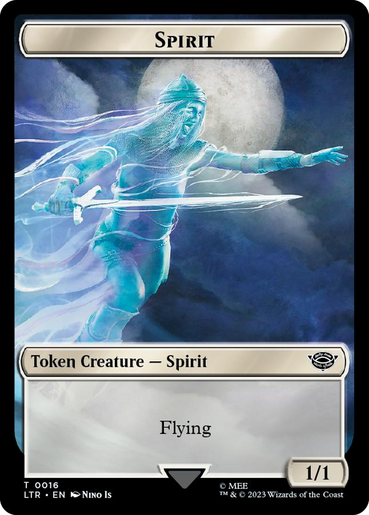 Spirit // Food (0023) Double-Sided Token (Surge Foil) [The Lord of the Rings: Tales of Middle-Earth Tokens] | Exor Games Truro