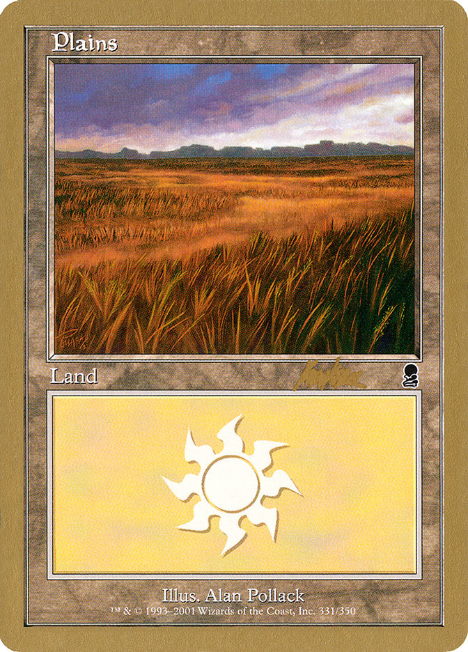 Plains (bk331a) (Brian Kibler) [World Championship Decks 2002] | Exor Games Truro