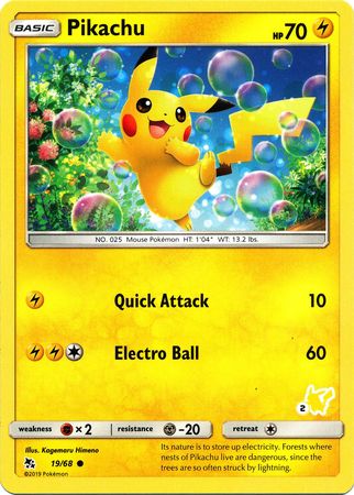 Pikachu (19/68) (Pikachu Stamp #2) [Battle Academy 2020] | Exor Games Truro