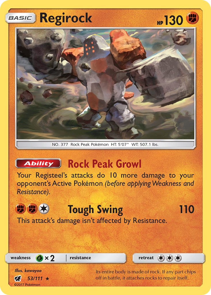 Regirock (53/111) [Sun & Moon: Crimson Invasion] | Exor Games Truro