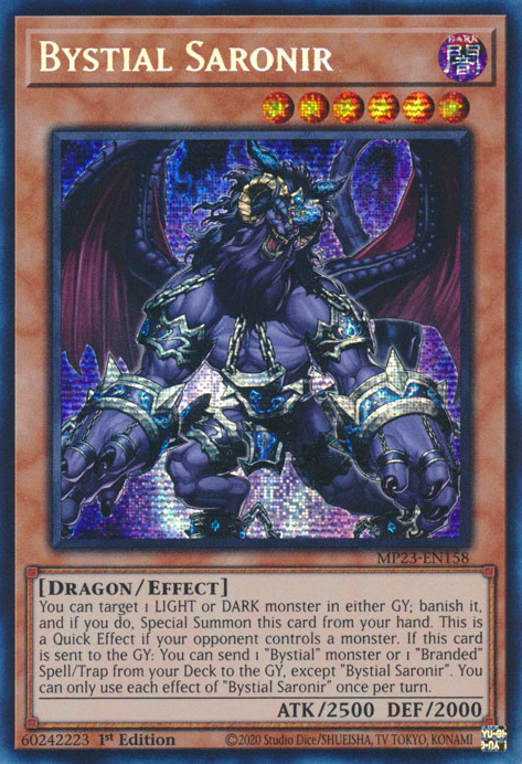 Bystial Saronir [MP23-EN158] Prismatic Secret Rare | Exor Games Truro