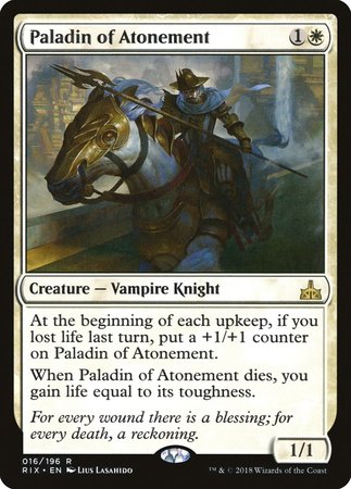 Paladin of Atonement [Rivals of Ixalan] | Exor Games Truro