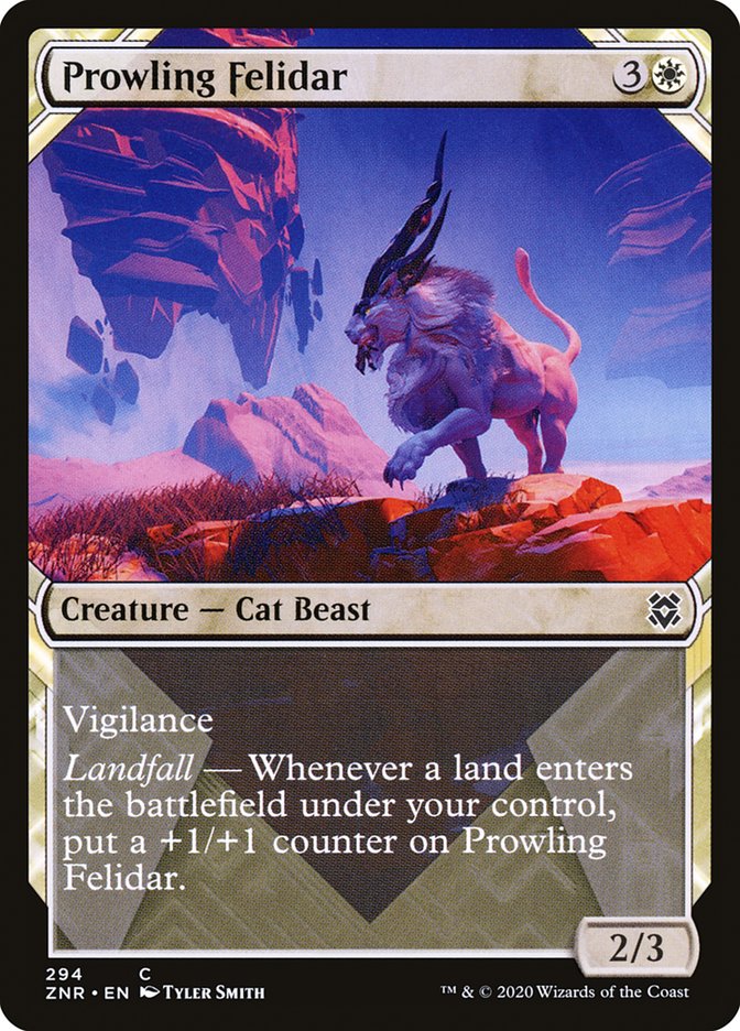 Prowling Felidar (Showcase) [Zendikar Rising] | Exor Games Truro