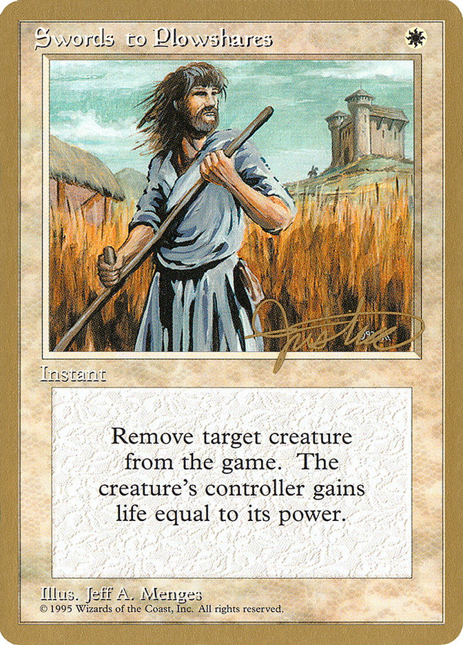 Swords to Plowshares (Mark Justice) [Pro Tour Collector Set] | Exor Games Truro