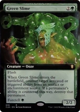 Green Slime (Extended Art) [Commander Legends: Battle for Baldur's Gate] | Exor Games Truro