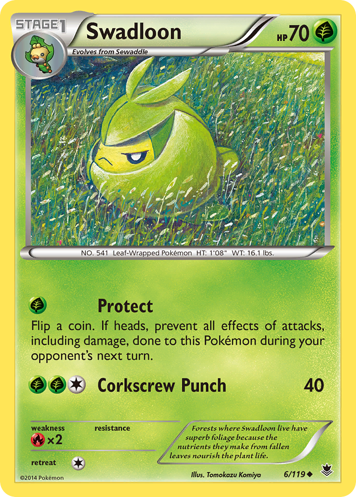 Swadloon (6/119) [XY: Phantom Forces] | Exor Games Truro