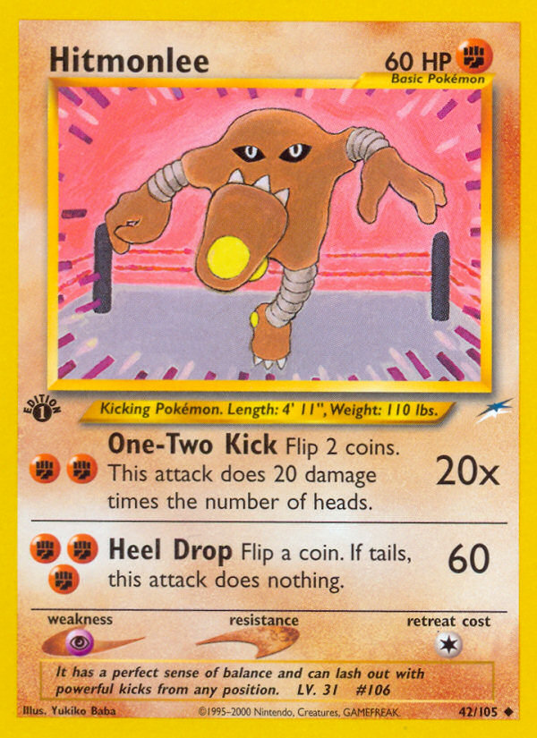 Hitmonlee (42/105) [Neo Destiny 1st Edition] | Exor Games Truro