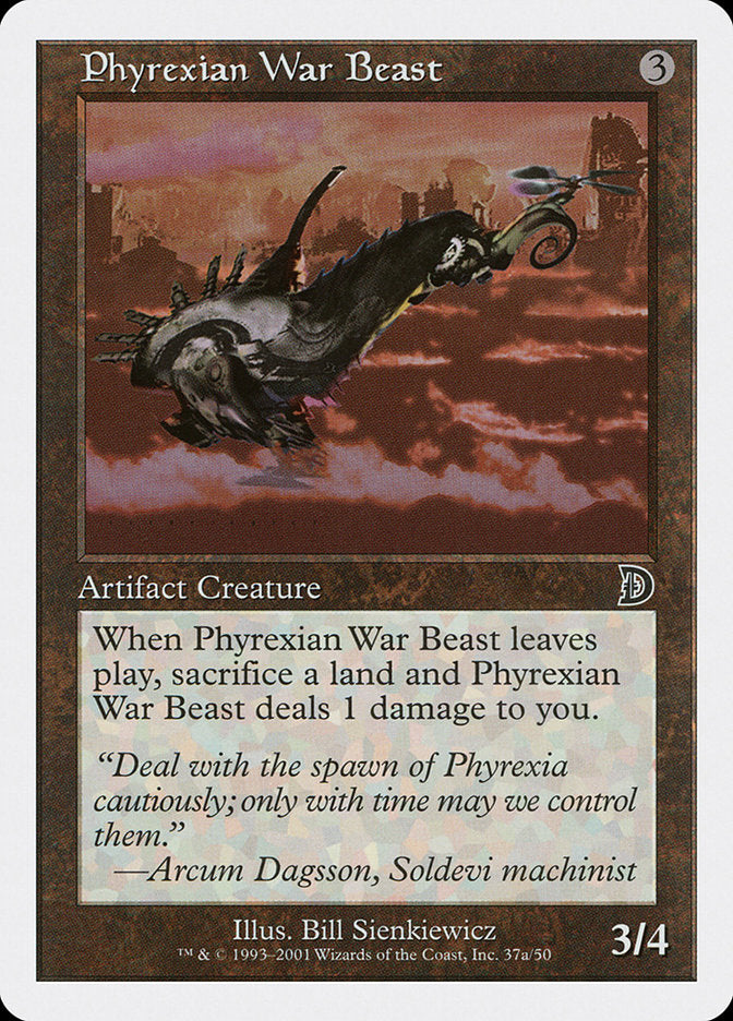 Phyrexian War Beast (Signature on Left) [Deckmasters] | Exor Games Truro