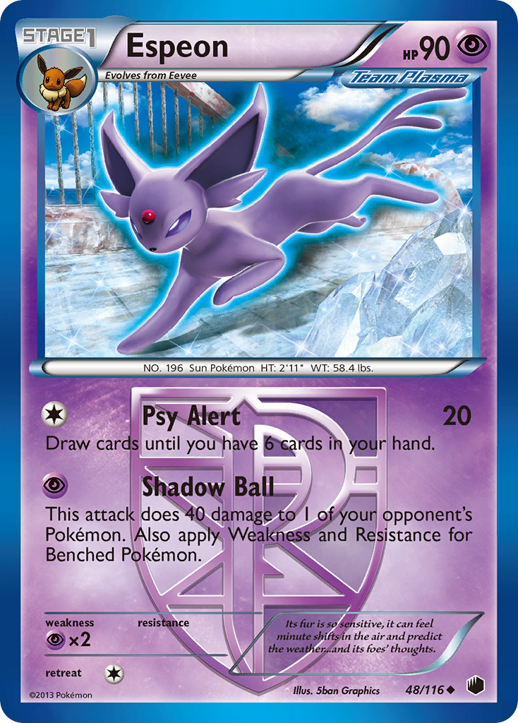 Espeon (48/116) [Black & White: Plasma Freeze] | Exor Games Truro