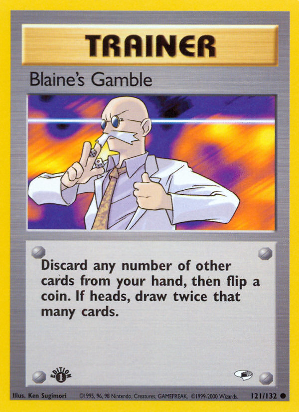 Blaine's Gamble (121/132) [Gym Heroes 1st Edition] | Exor Games Truro