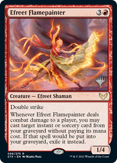 Efreet Flamepainter (Promo Pack) [Strixhaven: School of Mages Promos] | Exor Games Truro