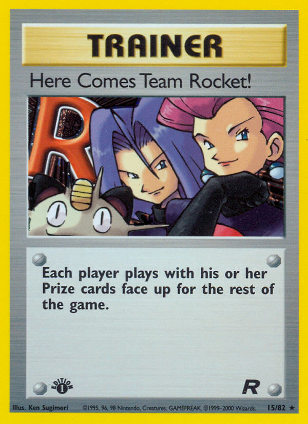 Here Comes Team Rocket! (15/82) [Team Rocket 1st Edition] | Exor Games Truro