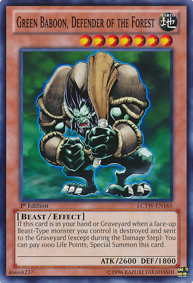 Green Baboon, Defender of the Forest [LCYW-EN165] Common | Exor Games Truro
