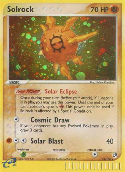 Solrock (13/100) [EX: Sandstorm] | Exor Games Truro