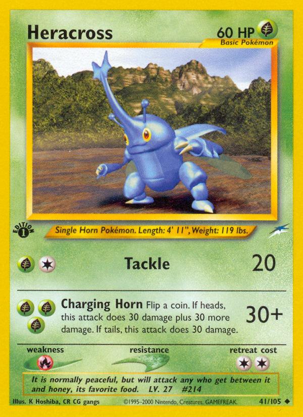 Heracross (41/105) [Neo Destiny 1st Edition] | Exor Games Truro