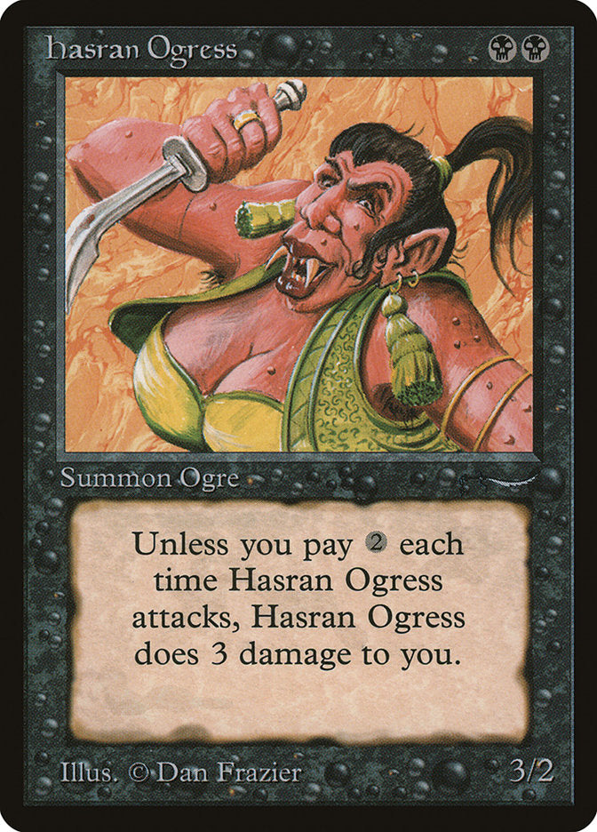 Hasran Ogress (Dark Mana Cost) [Arabian Nights] | Exor Games Truro