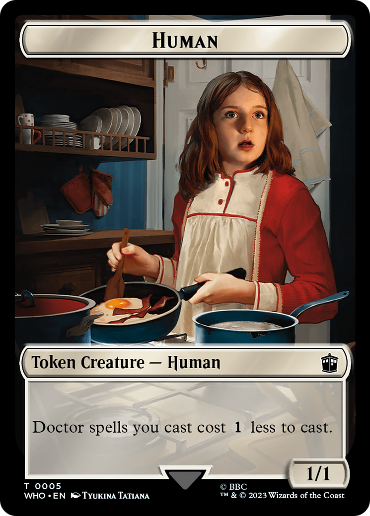 Human (0005) // Treasure (0028) Double-Sided Token [Doctor Who Tokens] | Exor Games Truro