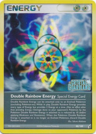 Double Rainbow Energy (88/100) (Stamped) [EX: Crystal Guardians] | Exor Games Truro