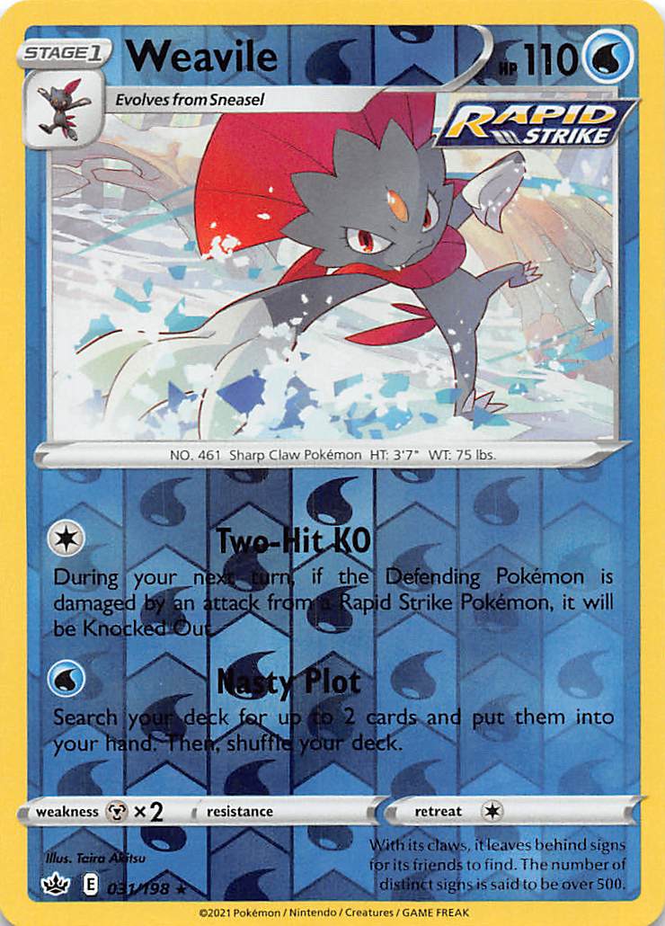 Weavile (031/198) [Sword & Shield: Chilling Reign] | Exor Games Truro