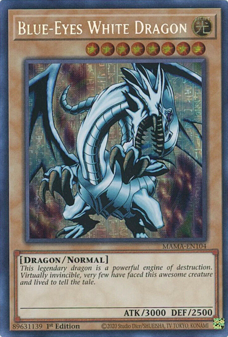 Blue-Eyes White Dragon [MAMA-EN104] Ultra Pharaoh's Rare | Exor Games Truro