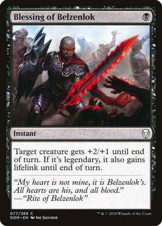 Blessing of Belzenlok [Dominaria] | Exor Games Truro