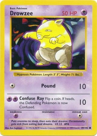 Drowzee (49/102) [Base Set Shadowless Unlimited] | Exor Games Truro