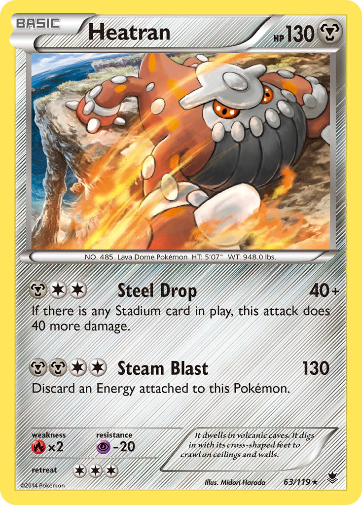 Heatran (63/119) [XY: Phantom Forces] | Exor Games Truro