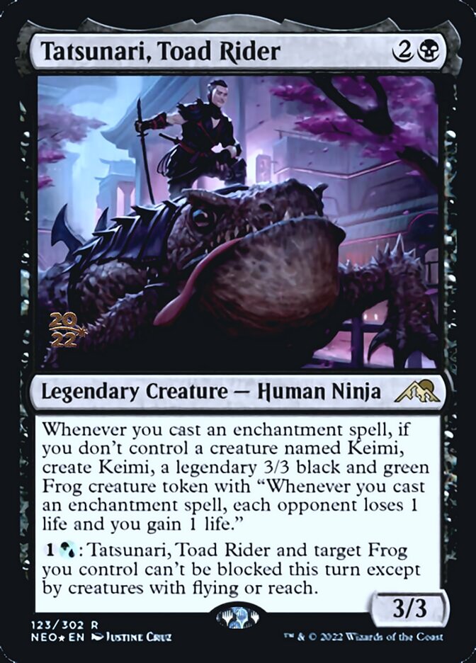 Tatsunari, Toad Rider [Kamigawa: Neon Dynasty Prerelease Promos] | Exor Games Truro