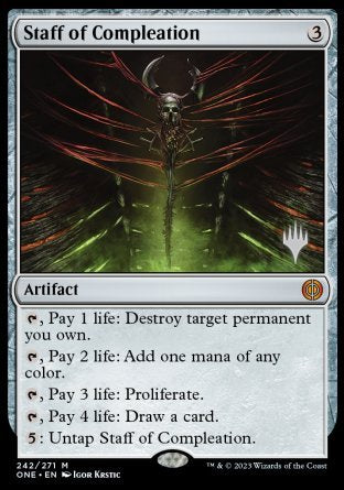 Staff of Compleation (Promo Pack) [Phyrexia: All Will Be One Promos] | Exor Games Truro