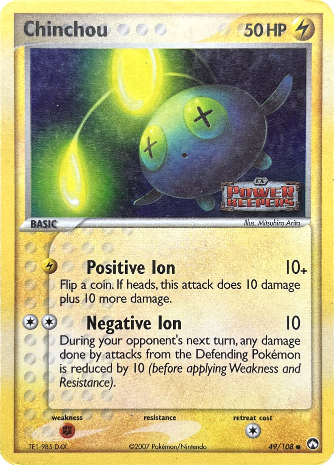 Chinchou (49/108) (Stamped) [EX: Power Keepers] | Exor Games Truro