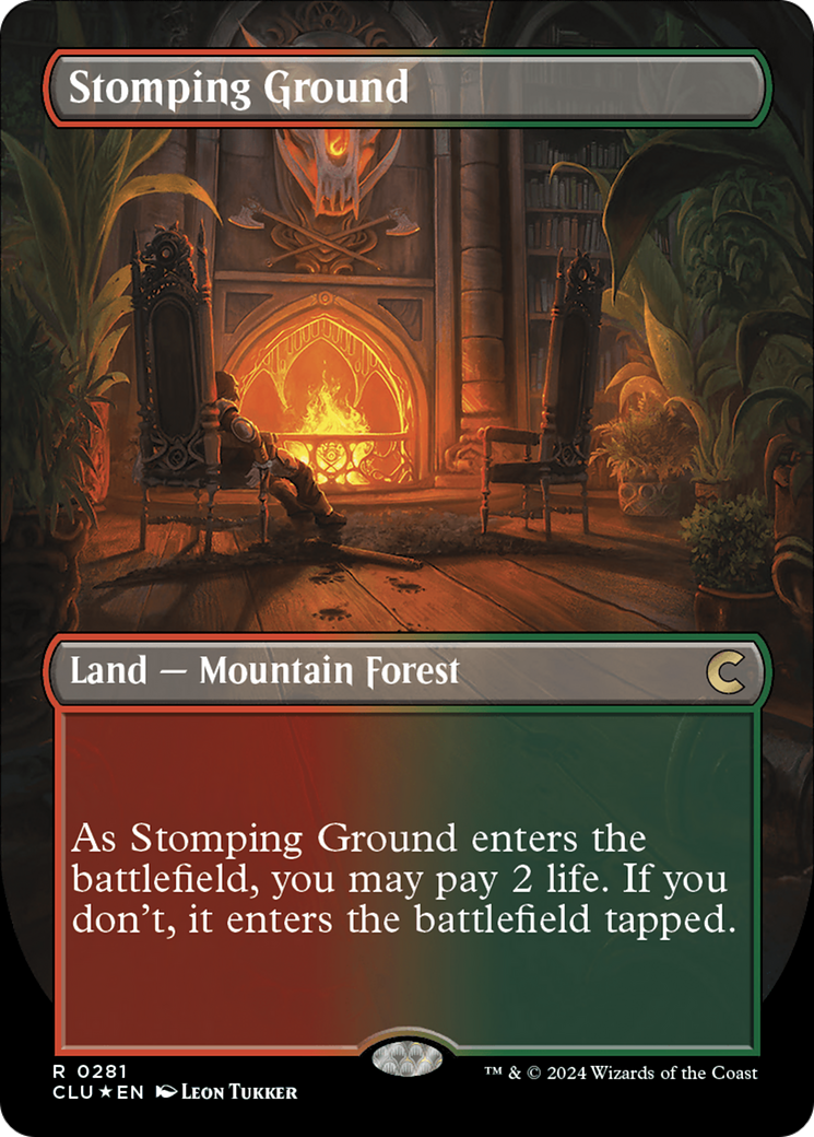 Stomping Ground (Borderless) [Ravnica: Clue Edition] | Exor Games Truro