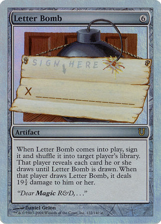 Letter Bomb (Alternate Foil) [Unhinged] | Exor Games Truro