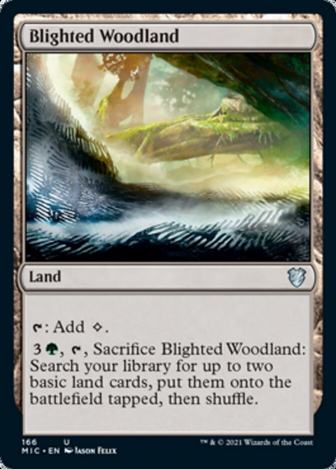 Blighted Woodland [Innistrad: Midnight Hunt Commander] | Exor Games Truro