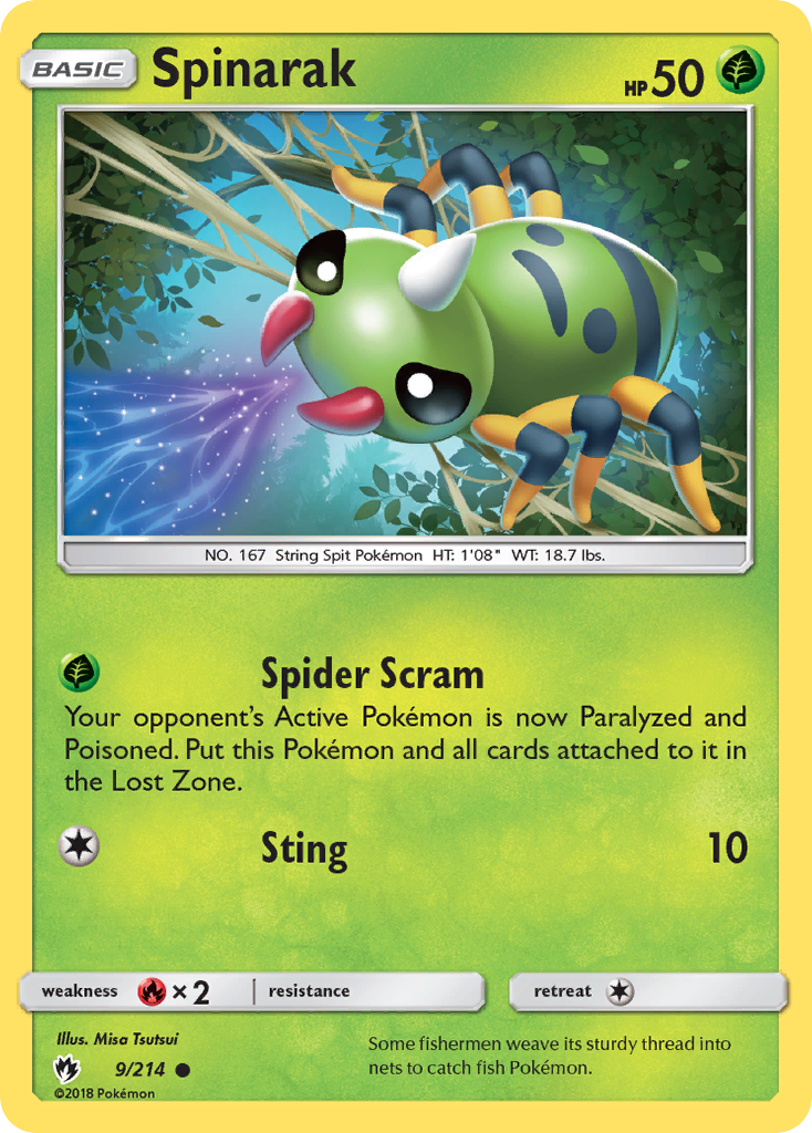 Spinarak (9/214) [Sun & Moon: Lost Thunder] | Exor Games Truro