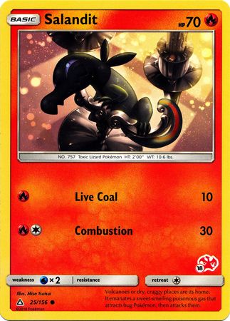 Salandit (25/156) (Charizard Stamp #18) [Battle Academy 2020] | Exor Games Truro