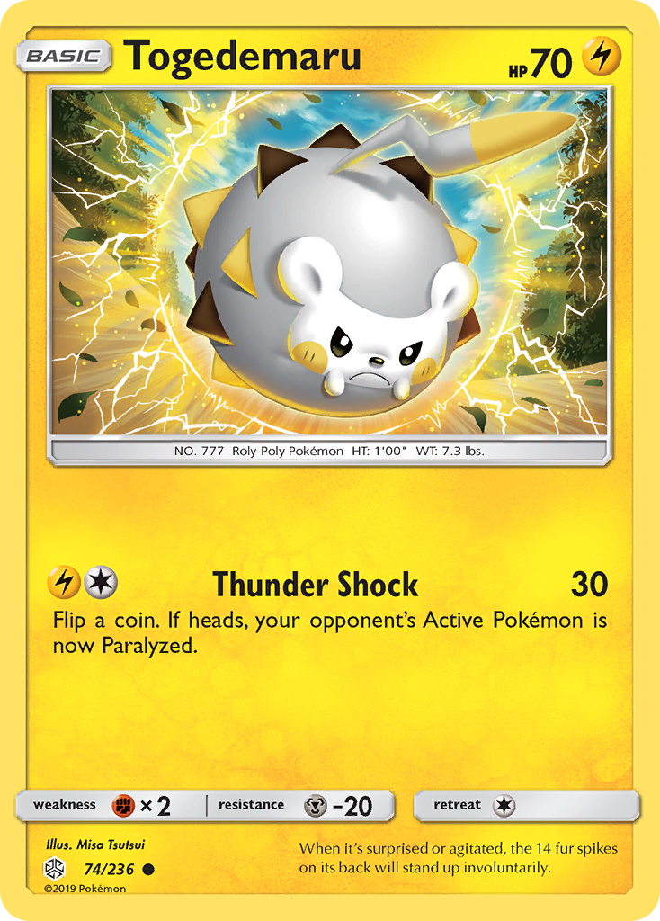 Togedemaru (74/236) [Sun & Moon: Cosmic Eclipse] | Exor Games Truro