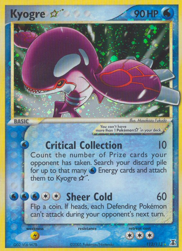 Kyogre Star (112/113) [EX: Delta Species] | Exor Games Truro