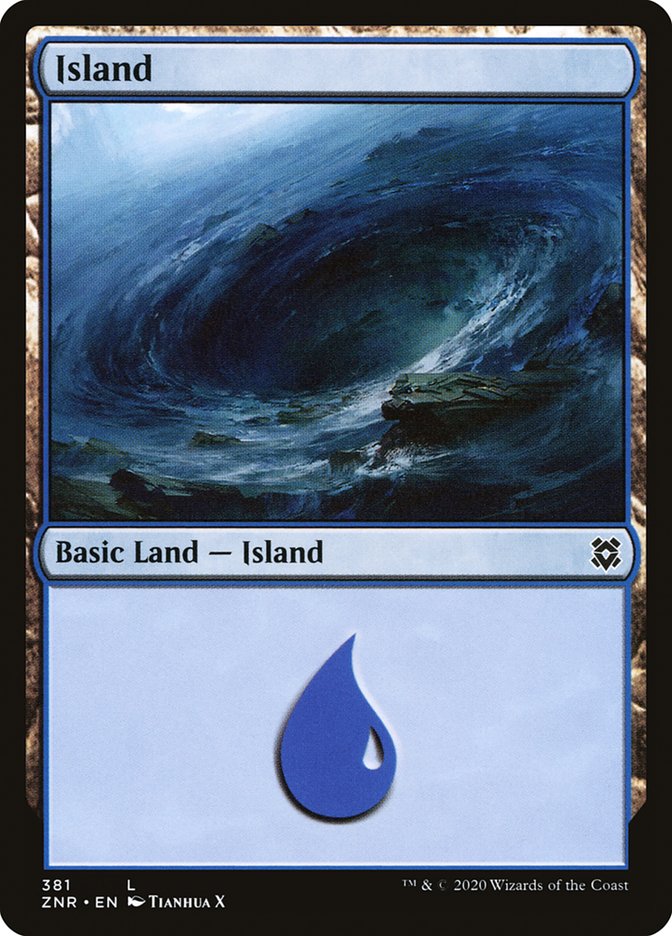 Island (381) [Zendikar Rising] | Exor Games Truro