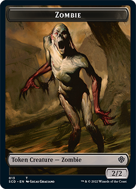 Zombie // Zombie Knight Double-Sided Token [Starter Commander Decks] | Exor Games Truro