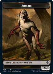 Zombie // Zombie Knight Double-Sided Token [Starter Commander Decks] | Exor Games Truro