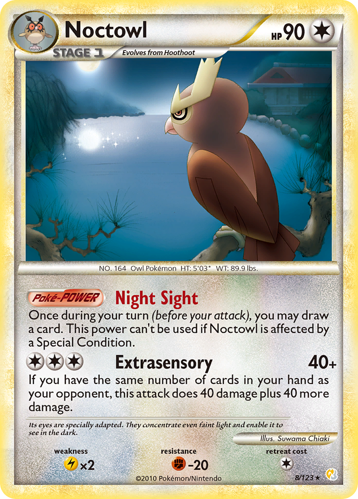 Noctowl (8/123) [HeartGold & SoulSilver: Base Set] | Exor Games Truro