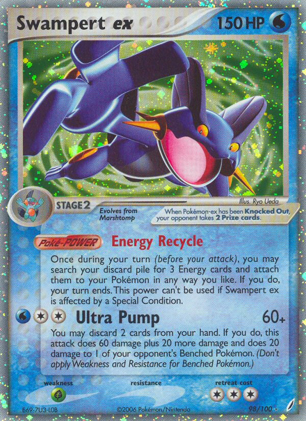 Swampert ex (98/100) [EX: Crystal Guardians] | Exor Games Truro