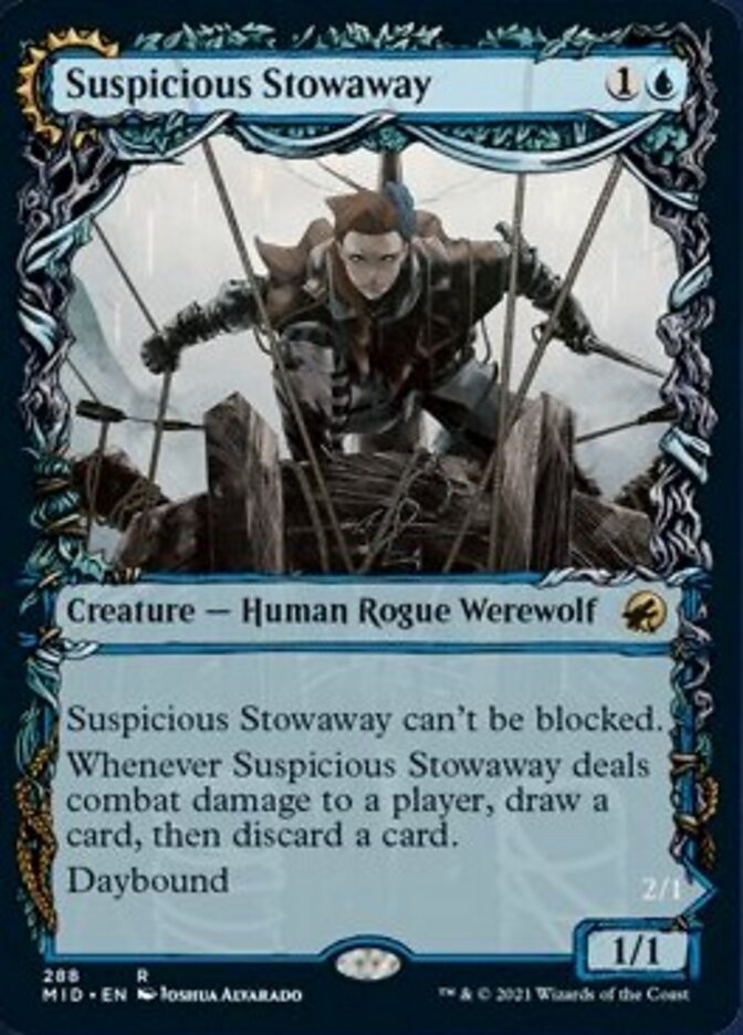 Suspicious Stowaway // Seafaring Werewolf (Showcase Equinox) [Innistrad: Midnight Hunt] | Exor Games Truro