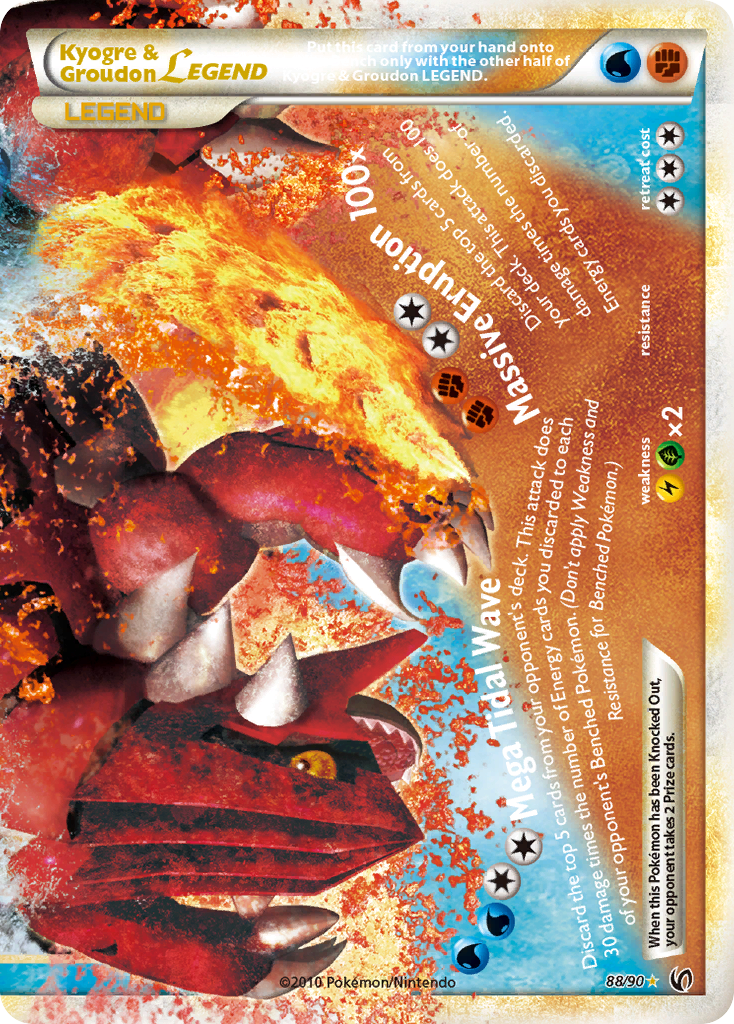 Kyogre & Groudon LEGEND (88/90) [HeartGold & SoulSilver: Undaunted] | Exor Games Truro