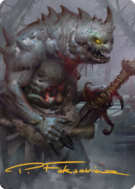 Gray Slaad Art Card (Gold-Stamped Signature) [Commander Legends: Battle for Baldur's Gate Art Series] | Exor Games Truro