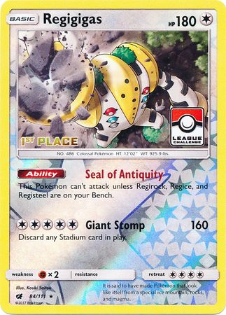 Regigigas (84/111) (League Promo 1st Place) [Sun & Moon: Crimson Invasion] | Exor Games Truro